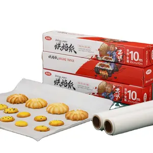 Convenient and easy to tear high temperature biodegradable single and double sided silicone steam baking paper rolls