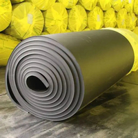 Panneau en caoutchouc-plastique avec feuille d'aluminium pour l'isolation thermique et acoustique, de bonne qualité et à prix abordable, vente directe d'usine