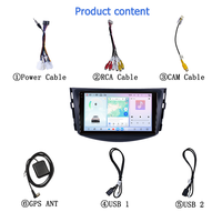 Lecteur audio de voiture 9 pouces avec écran Incell, compatible Android 15, caméra de recul, DSP, 4G LTE, GPS, radio stéréo pour Toyota RAV4 2007-2013