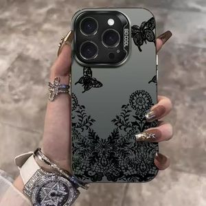 <span class=keywords><strong>Coque</strong></span> de téléphone en TPU antichoc pour <span class=keywords><strong>IPhone</strong></span> <span class=keywords><strong>11</strong></span> 12 13 14 15 16 Pro Max Plus et <span class=keywords><strong>iphone</strong></span> X Xs Xr Black Line Lace Color Silver Premium - Product Image 5