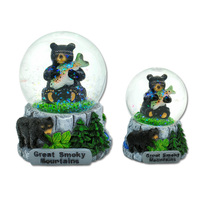 Globe d'eau en résine avec logo personnalisé, animal, ours noir du Tennessee, souvenir, globe de neige d'Alaska