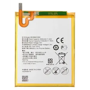 Batterie de remplacement haute capacité HB396481EBC 3100mAh Grade A pour Honor 5A 5X 6 Huawei G8 CE, conforme RoHS, vente en gros, approvisionnement en vrac - Product Image 2