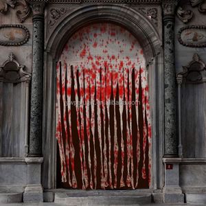 Door Curtain Doorway Bloody Haunted House <b>Decorations</b> Creepy Cloth for <b>Halloween</b> Theme Party - Product Image 2