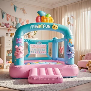 Mayorista de Bangladesh Casa de salto inflable con tobogán Interior Exterior Fiesta de cumpleaños Regalo Princesa Diseño con soplador incorporado - Product Image 1