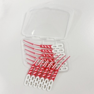 Palillo de dientes OEM con punta de goma de silicona, fácil uso, masaje de encías, palillos dentales suaves interdentales - Product Image 5