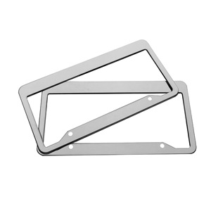 Cadre de plaque d'immatriculation en acier inoxydable et alliage d'aluminium de style américain, personnalisation populaire des plaques d'immatriculation, cadre de plaque d'immatriculation - Product Image 3