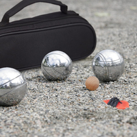 Ensemble de boules de pétanque en acier inoxydable, jeu de sport de plein air, jeu de jardin, ensemble de pétanque durable et portable
