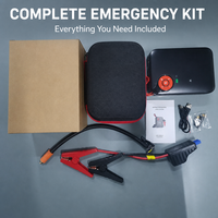 Démarreur portable pour moto et voiture 800A Peak, gonfleur de pneus 150 PSI, batterie externe 7200 mAh, outil d'urgence pour véhicules essence 4.0L et diesel 2.5L