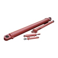 Vérin hydraulique télescopique en acier chromé dur, tige de 50 mm, tube extérieur de 420 mm, course maximale de 2400 mm pour véhicules de voirie