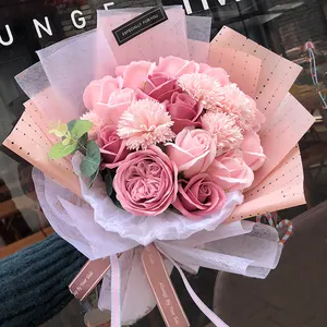 Bouquet da sposa fiore decorazione per la casa sapone artificiale Bouquet rosa