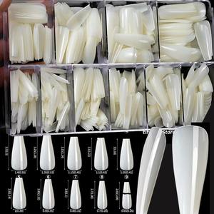 Capsules d'ongles à presser transparentes/naturelles, couvrance totale, style ballerine, 26-33mm, pour extension de <span class=keywords><strong>manucure</strong></span> DIY - Product Image 3