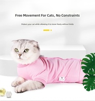 Combinaison de récupération pour chat en coton de couleur unie, respirante, anti-léchage, pour stérilisation, toutes saisons, tailles S/M/L/XL, élégante pour chatons