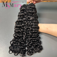 Extensions de cheveux humains vierges bouclés à la française, double épaisseur, avec nœuds miracle, pour tresses au crochet, 100 % cheveux humains pré-bouclés, vente en gros
