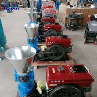 Moulin à granulés d'aliments électriques à moteur diesel et essence, broyeur automatique pour usage domestique, animaux de ferme, haute productivité, 220V