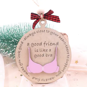 MD148CH1481 1 Piece Christmas Tree Ornament "A Good Friend is like a Good Bra" Ornament Gift a Heartwarming Ornament