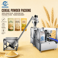 Système de remplissage à vis sans fin pour poudre de céréales, ensacheuse pour sachets refermables, machine d'emballage pour poudres