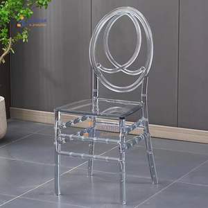 Sillas apilables de lujo para eventos de bodas, sillas de hotel de resina de Fénix acrílica transparente - Product Image 4