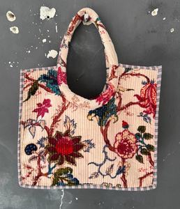 Bolso Tote Acolchado de Algodón, Hecho a Mano, con Estampado Tradicional Indio, para Viajes, Compras, Bolso de Hombro - Product Image 1