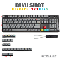 Dualshot Keycaps 129 Set Dark Grey Keycaps Cherry Profile Dye Sublimation Custom Japanese Font Keycap for Gateron Kailh Keyboard