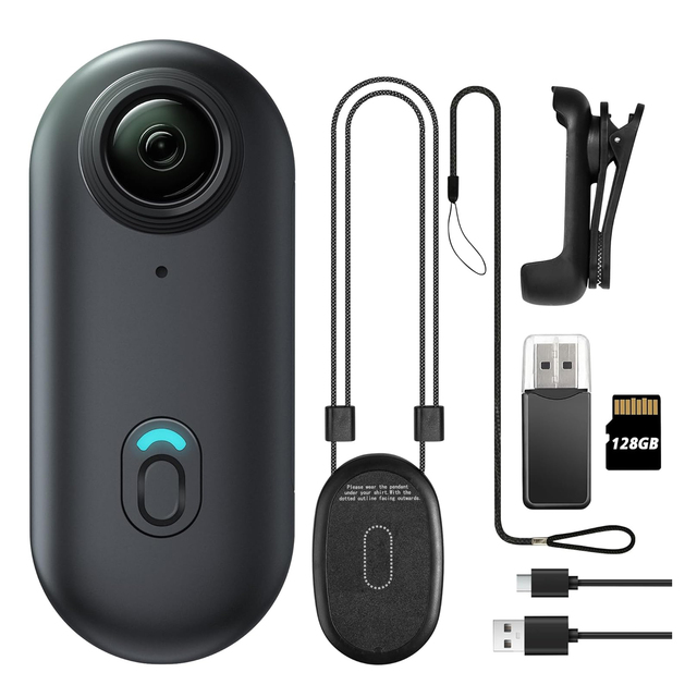 4K 64GB Black Body Wearable Vlogging Cam Mini Small Action Camera Sport DV Magnetic Smart WIFI Pocket Camera