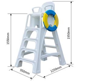 Chaise de sauveteur pour <span class=keywords><strong>piscine</strong></span> à plateforme haute, anti-UV, <span class=keywords><strong>avec</strong></span> cadre en ABS <span class=keywords><strong>et</strong></span> siège en plastique, équipement de sécurité pour piscines familiales - Product Image 6