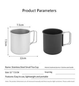 Taza Plegable Ligera de Aluminio para Camping, Senderismo y Viajes, Resistente al Calor, Portátil, Contenedor de Agua - Product Image 3