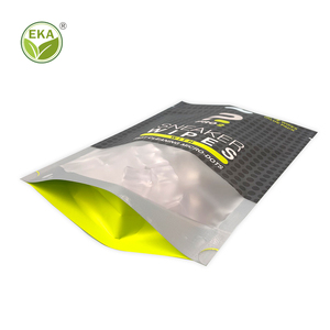 Biểu tượng tùy chỉnh rõ ràng cửa sổ Sneakers làm sạch khăn lau bao bì túi Nhựa đứng lên túi - Product Image 3