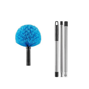 Outil de nettoyage de gouttières écologique, éliminateur de toiles d'araignées, plumeau de nettoyage avec perche <span class=keywords><strong>télescopique</strong></span> pour l'extérieur et l'intérieur - Product Image 2