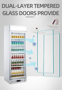 Présentoir vertical pour boissons Dukers Réfrigérateur pour boissons énergisantes avec auvent Réfrigérateur pour boissons gazeuses et froides - Product Image 3