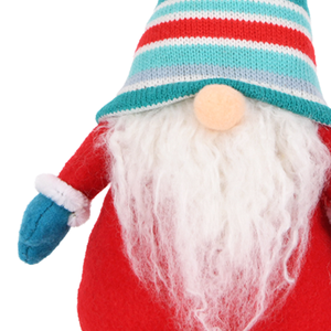 Teal Red Striped Knit <b>Hat</b> Christmas Gnome Plush Candy Color Nisse Doll for Kids Room <b>Holiday</b> Party Decor Wholesale - Product Image 3