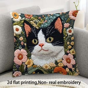 <span class=keywords><strong>Copricuscino</strong></span> con sedia per animali adorabile Cat Dog morbido cotone in lino quadrato a sublimazione cuscino <span class=keywords><strong>copricuscino</strong></span> - Product Image 5