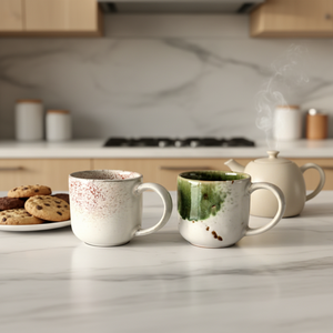 Taza de Cerámica <span class=keywords><strong>Vintage</strong></span> Hecha a Mano, Color Bajo Esmalte, Diseño Creativo, Asa, Apta para Lavavajillas y <span class=keywords><strong>Microondas</strong></span>, Regalo para el Hogar y la Oficina - Product Image 1