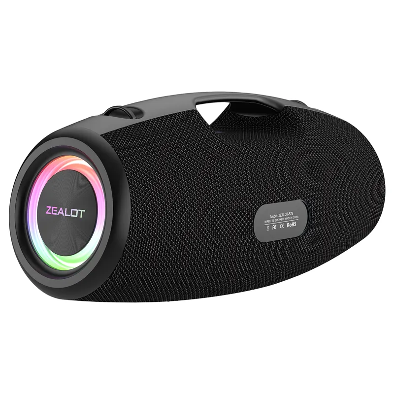 Neue BOOMBOX ZEALOT Stereo Wireless Lautsprecher 24000mAh großer Akku Bluetooth Boombox Lautsprecher Outdoor LED Wireless Lautsprecher S78