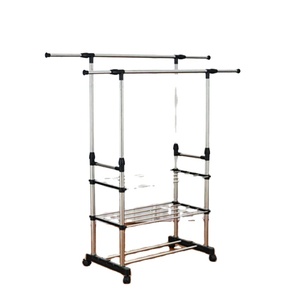 Qianqida — <span class=keywords><strong>cintre</strong></span> pliable Portable en acier inoxydable, pour magasin, séchage des tissus - Product Image 1