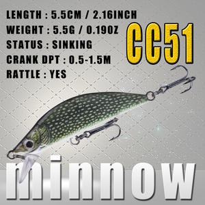 DriftCatch 5er-Pack ABS Bedruckte Crankbait <span class=keywords><strong>Minnow</strong></span> Angelköder - Schwimmender Rasselköder # 6 Haken für Marlin River Lake (1 Box = 5 Köder) - Product Image 3