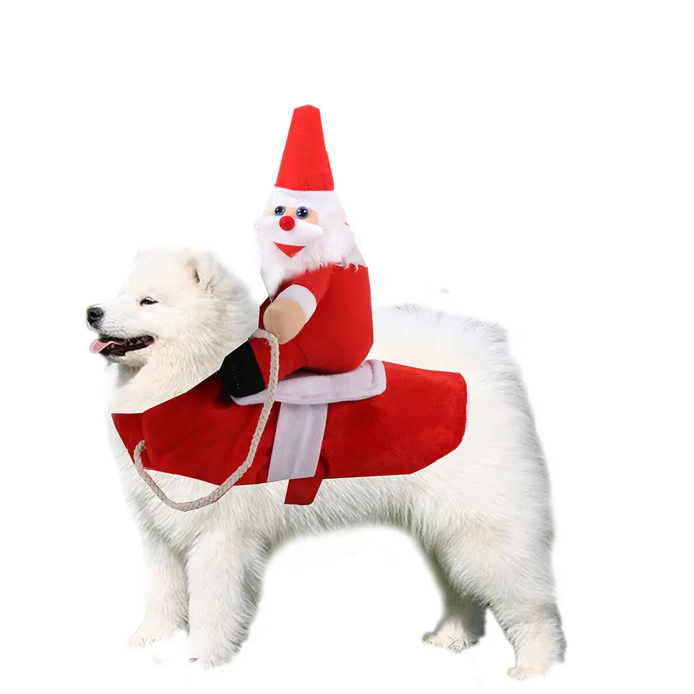 Costume da cane di babbo natale vestito da festa di natale vestiti per cani da compagnia Costume da compagnia