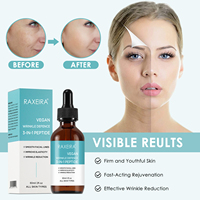 Sérum anti-âge 3-en-1 aux peptides OEM/ODM 60 ml, prévient les rides, répare et illumine la peau.