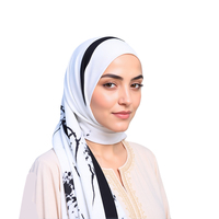 Hijab instantané en mousseline tout-terrain, doux et facile à porter, foulard musulman, châle modeste pour les occasions sociales