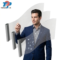 TOPLED hologramme transparent intérieur programmable à défilement mobile p10, P8. p6.25, pour vitrine d'armoire diaphane
