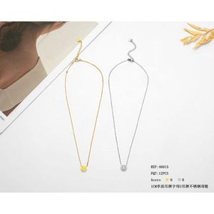 Collana con Ciondolo a Forma di Lettera U in Acciaio Inossidabile, Catena Singola da 1CM, Gioielli alla Moda - Product Image 3