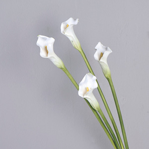 Flores Artificiales de Lirio Calla Meng Jie, Flores de Plástico en Jarrón, Decoración para Bodas y Hogar, Naranja, Borgoña, Morado, Verde - Product Image 4