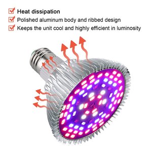 100W Led 식물 성장 전구, 전체 스펙트럼 150 Led 실내 식물 전구 램프 야채 온실 - Product Image 6