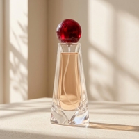 Flacon de parfum carré transparent mat de qualité supérieure, luxueux, en ambre, anti-fuite, rechargeable, 100 ml, vintage