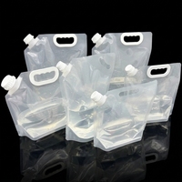 Pochettes souples à bec verseur pour boissons liquides 5L 10L – Sacs d'emballage en plastique pour jus et eau avec poignée – Grande vente