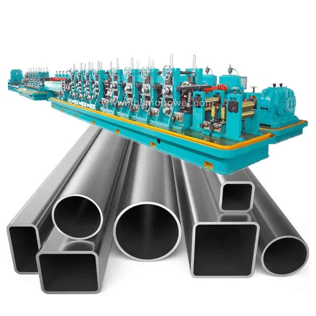고주파 MS 철 금속 스틸 사각 파이프 만들기 기계 아연 GI 파이프 만들기 기계