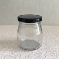 50ml 75ml 100ml 150ml 200ml Bouteilles de pouding à la crème en verre de yaourt au lait avec bouchon torsadé pour bougies
