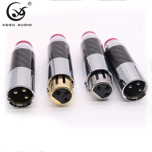 Connecteur <span class=keywords><strong>XLR</strong></span> mâle/femelle YIVO XSSH Audio HIFI DIY en gros, prise <span class=keywords><strong>jack</strong></span> d'interface équilibrée plaquée or rhodié - Product Image 4