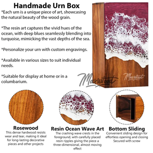 Urna Funeraria de Madera y Resina Epoxi con Acabado Pulido, Estilo Moderno, la Más Vendida - Product Image 2