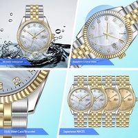 Jam Tangan Stainless Steel Dial Kecil Buatan Khusus dengan Mesin Jepang, Jam Tangan Mekanik Otomatis Pria Kelas Atas dengan Kristal Safir