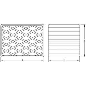 KS TOOLS Almohadilla de goma 10 para plataformas elevadoras, 160x120x85mm - Product Image 4